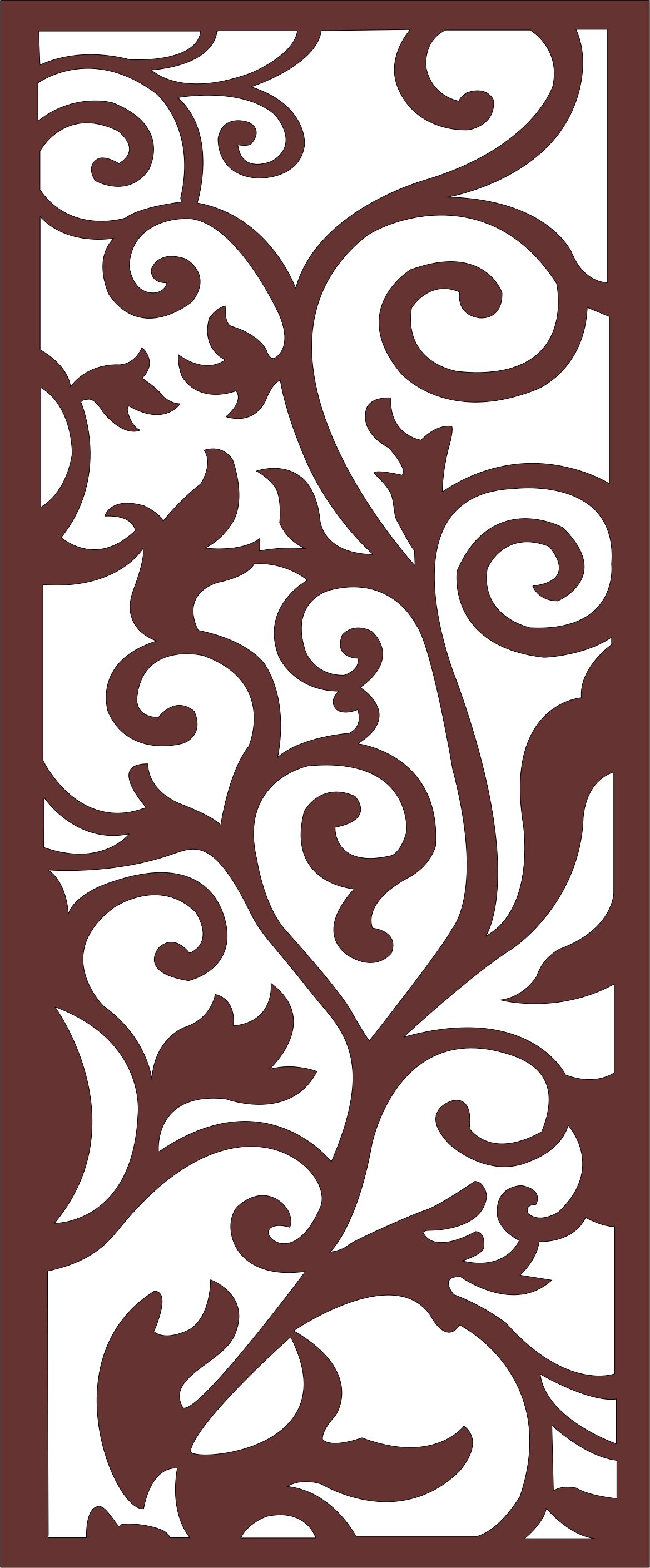Laser Cut Window Jali Round Panel Free DXF File