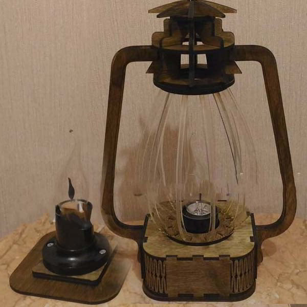 Laser Cut Wood Lamp Lantern Night Light Room Lamp Free Vector File