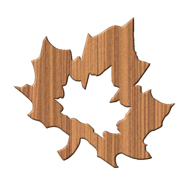 Laser Cut Wood Maple Leaf Cutout Free Vector File