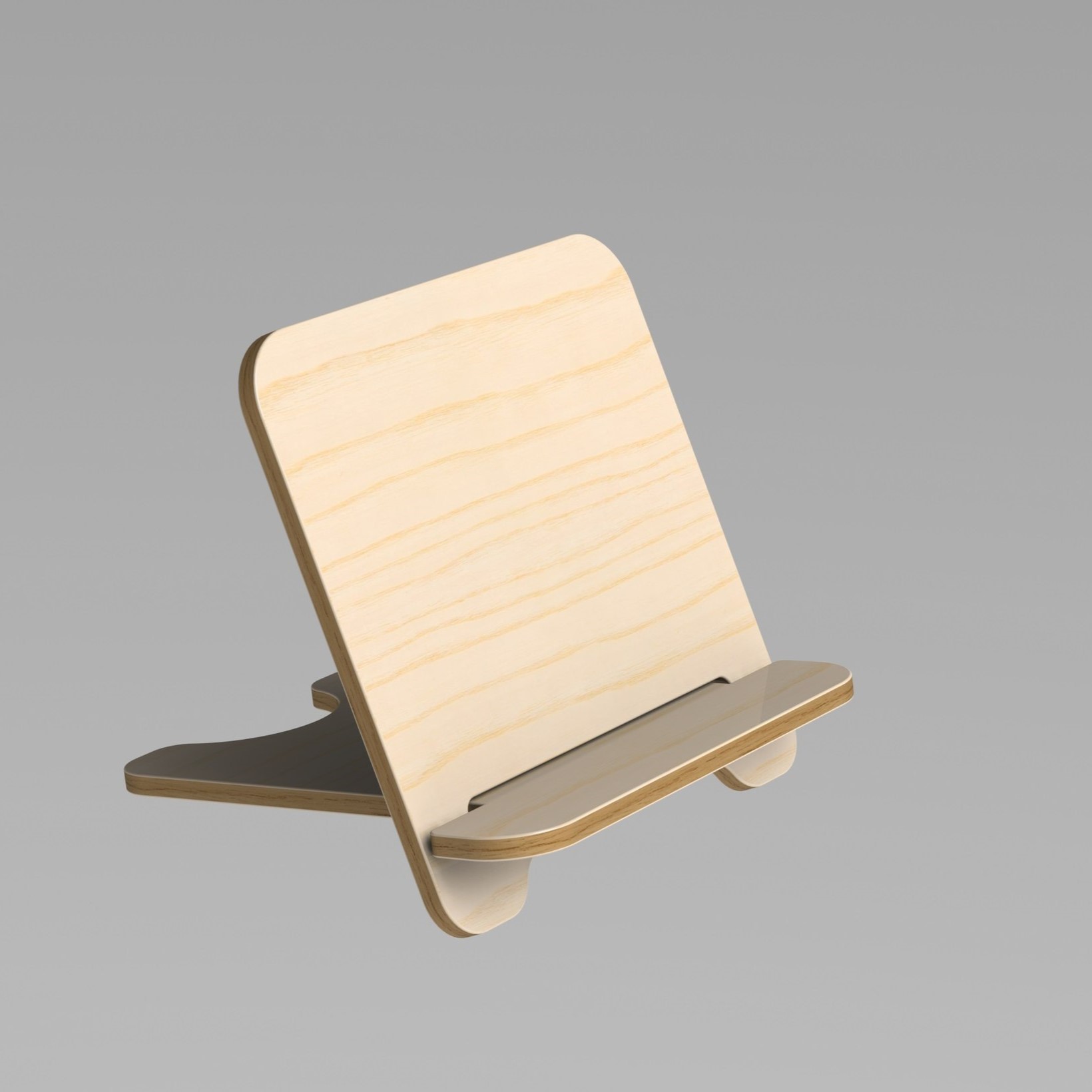 Laser Cut Wooden Book Stand Free DXF File
