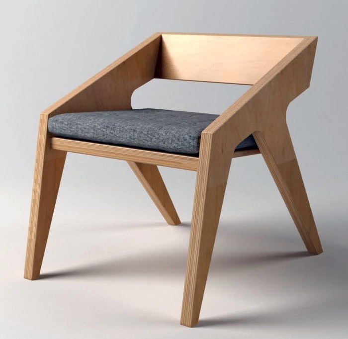 Laser Cut Wooden Dining Chair Free DXF File