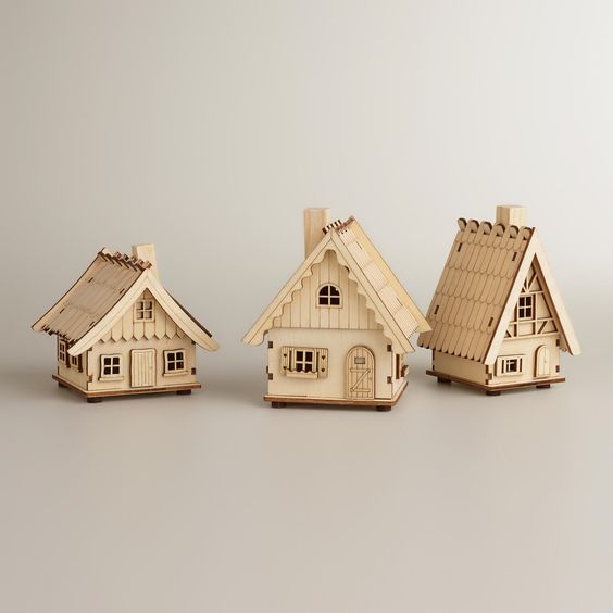 Laser Cutter Wooden Birds House Free Vector File