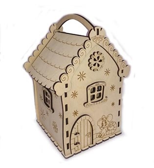 Laser Cutting Design Tea House Model Free Vector File