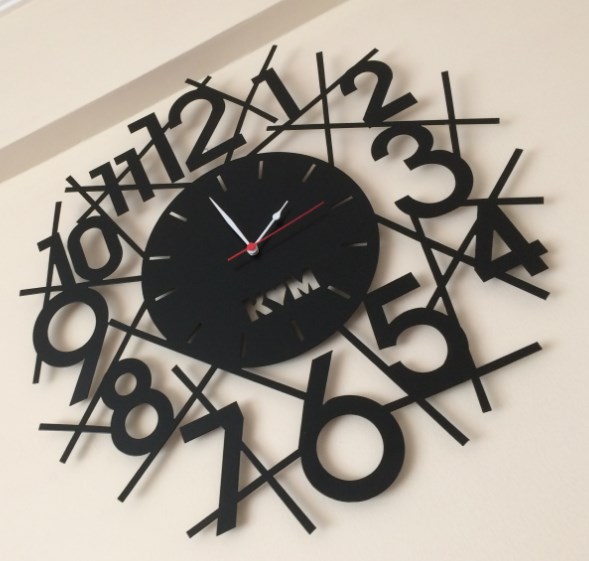 Laser Cutting Wall Clock Km Free DXF File
