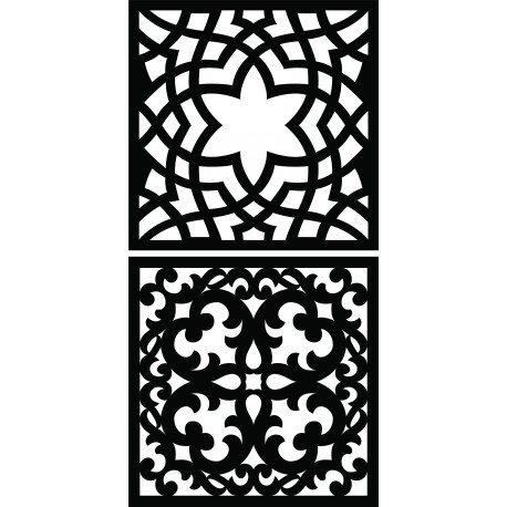 Laser Plasma Router Fiber Grille Pattern d15 Free DXF File