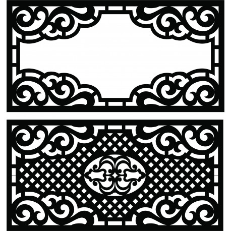Laser Plasma Router Grille Pattern Design g65 Free DXF File