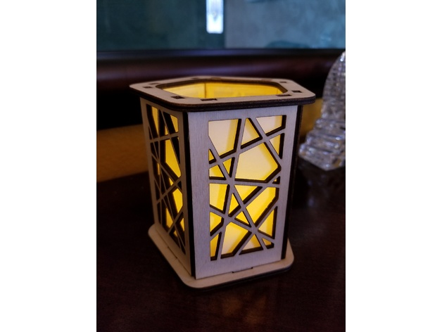 Lasercut Lantern Lamp Free DXF File