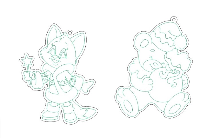 Layout Of New Year Toys For Laser Cutting Free Vector File