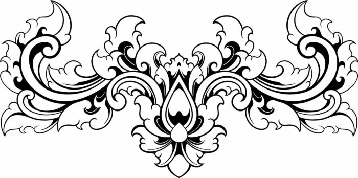 Living Room Divider Decoration Border Pattern Design Free DXF File