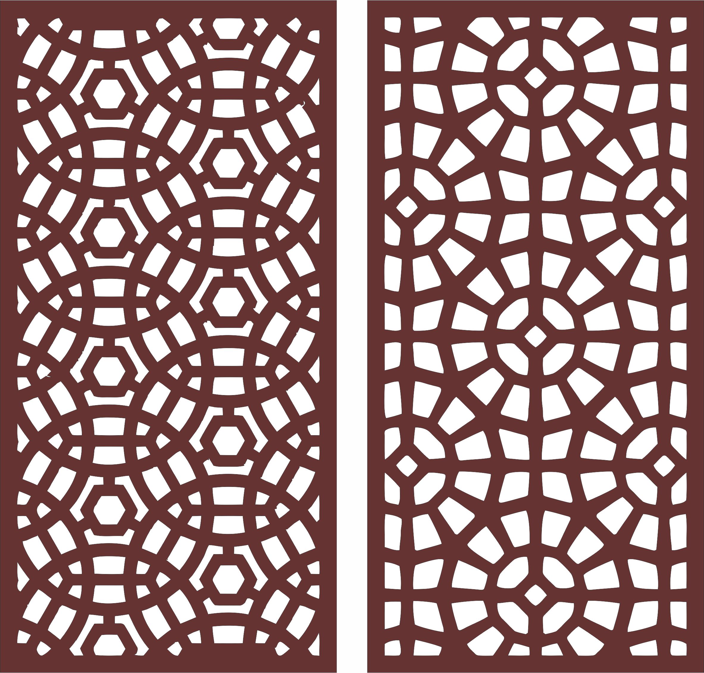 Living Room Partition Circular Baffle Pattern For Laser Cutting Free DXF File