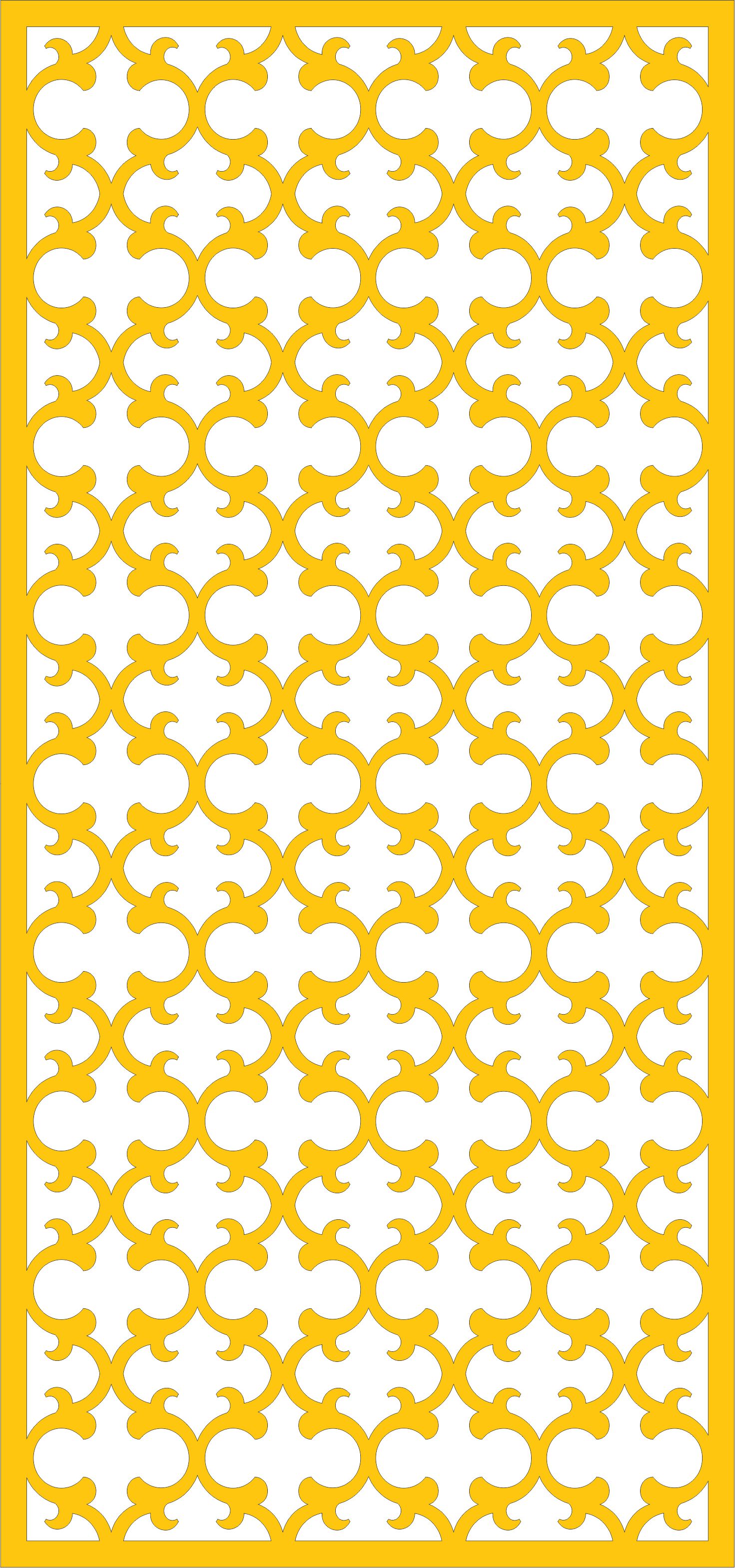 Living Room Partition Pattern For Laser Cutting Free DXF File