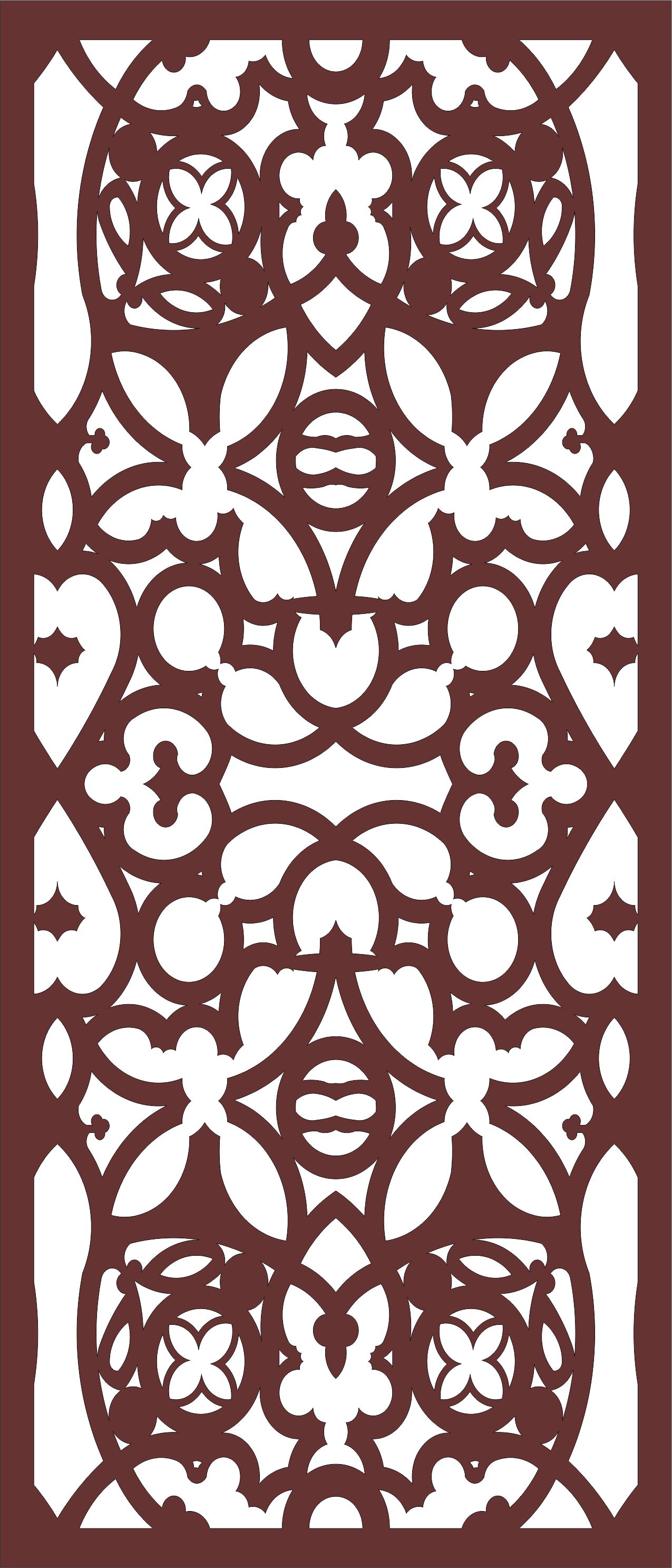 Living Room Seamless Separator Screen Design For Laser Cutiing Free Vector File