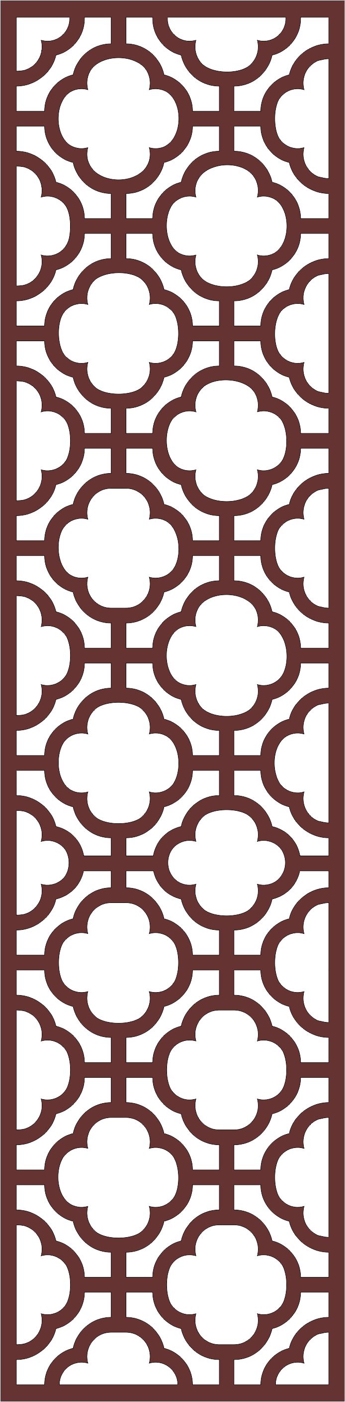 Living Room Seamless Separator Screen Design For Laser Cutting Free DXF File