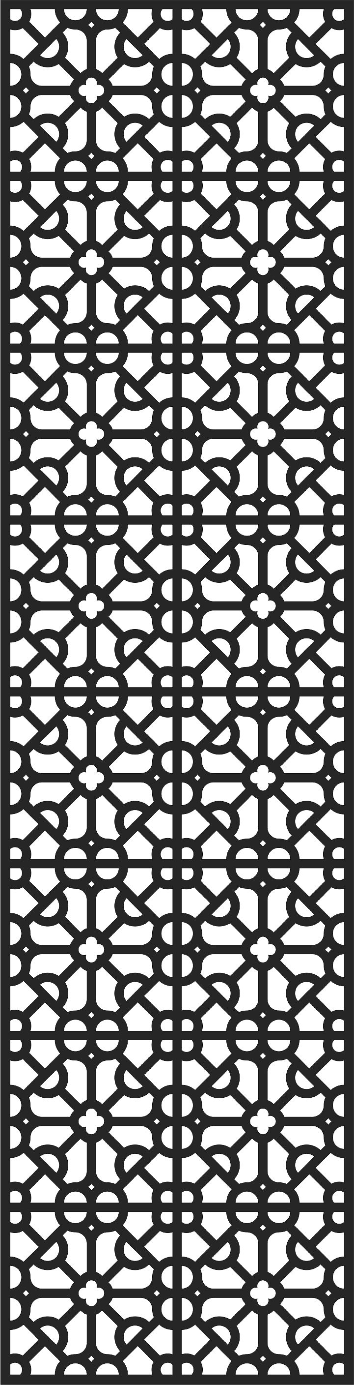 Living Room Seamless Separator Screen Pattern For Laser Cut Free Vector File