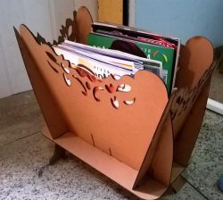 Magazine Shelf For Laser Cut Free Vector File