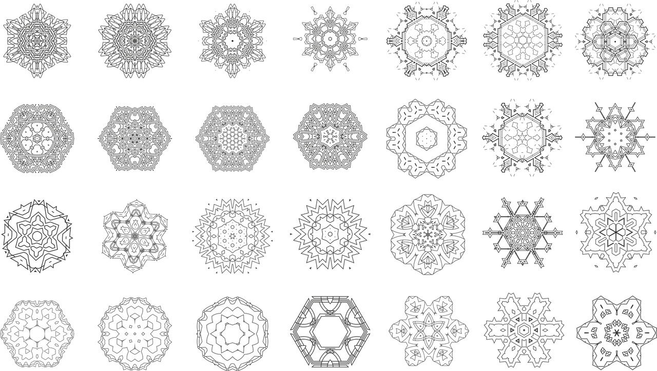 Mandalas Set Collection Free Vector File