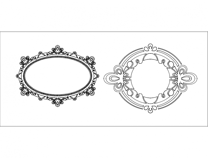 Mirror Frame Ayna Free DXF File