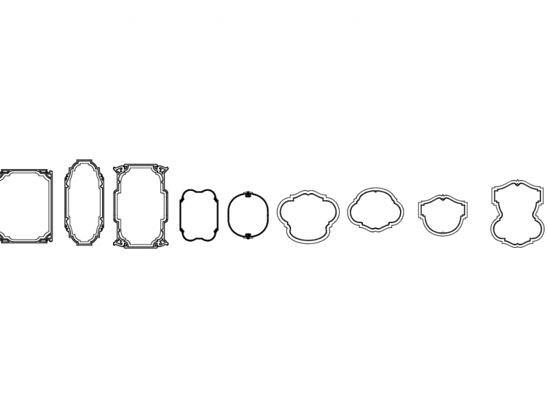 Mirror Frames 2 Free DXF File