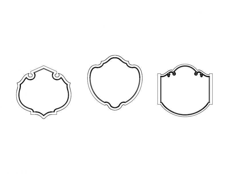 Mirror Frames Wall Free DXF File