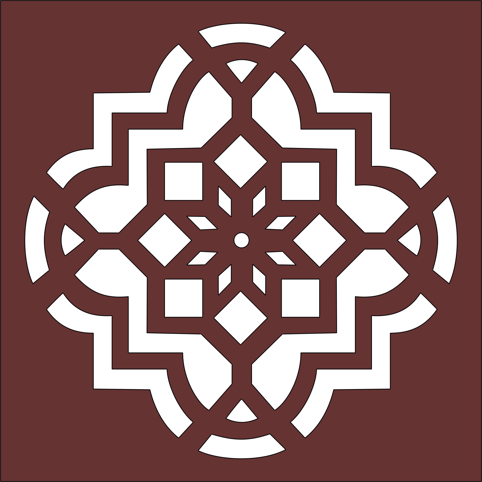 Modern Grill Room Dividers Pattern For Laser Cutting Free DXF File