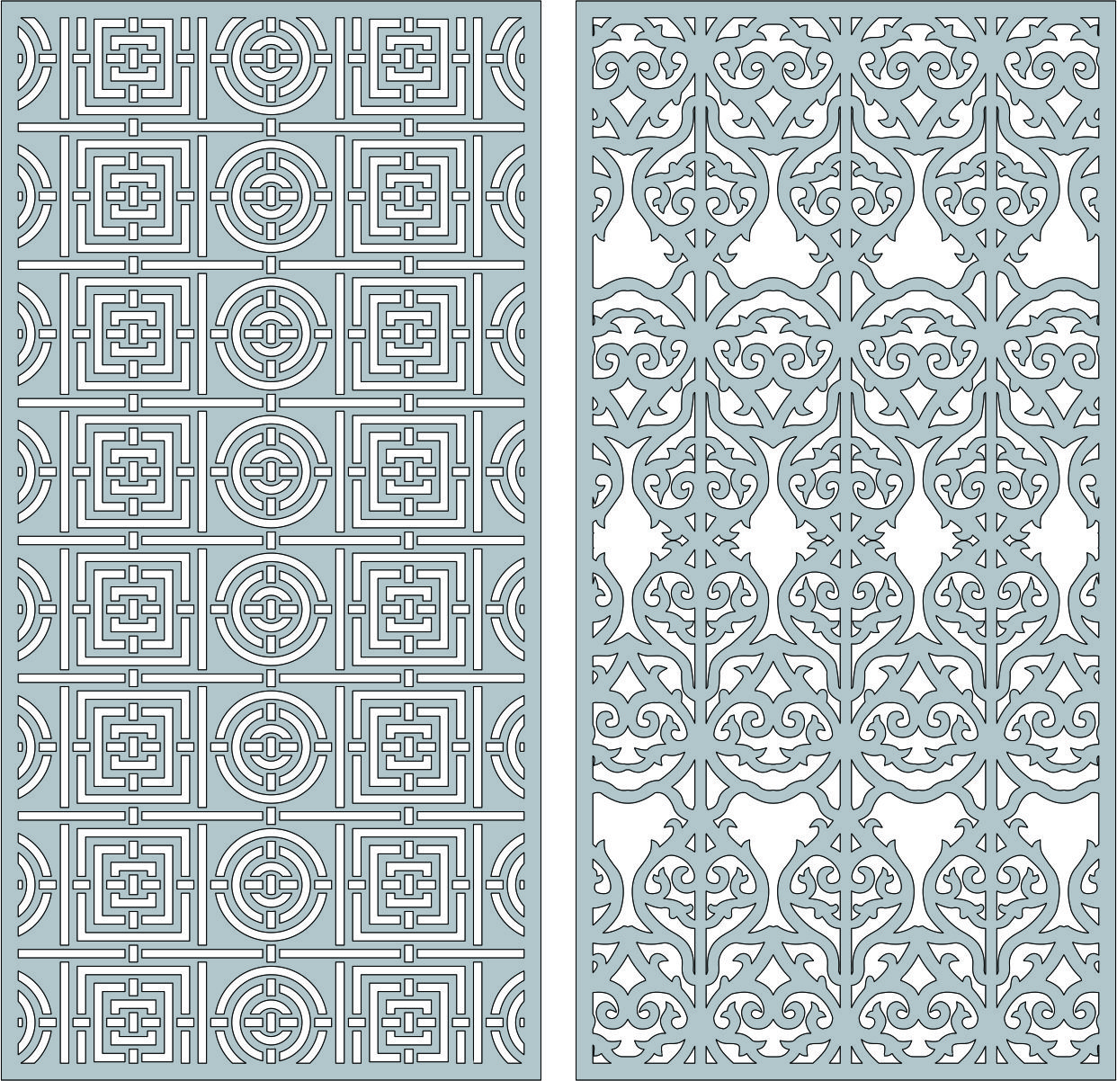 Modern Privacy Partition Indoor Lattice Room Divider For Laser Cut Free Vector File