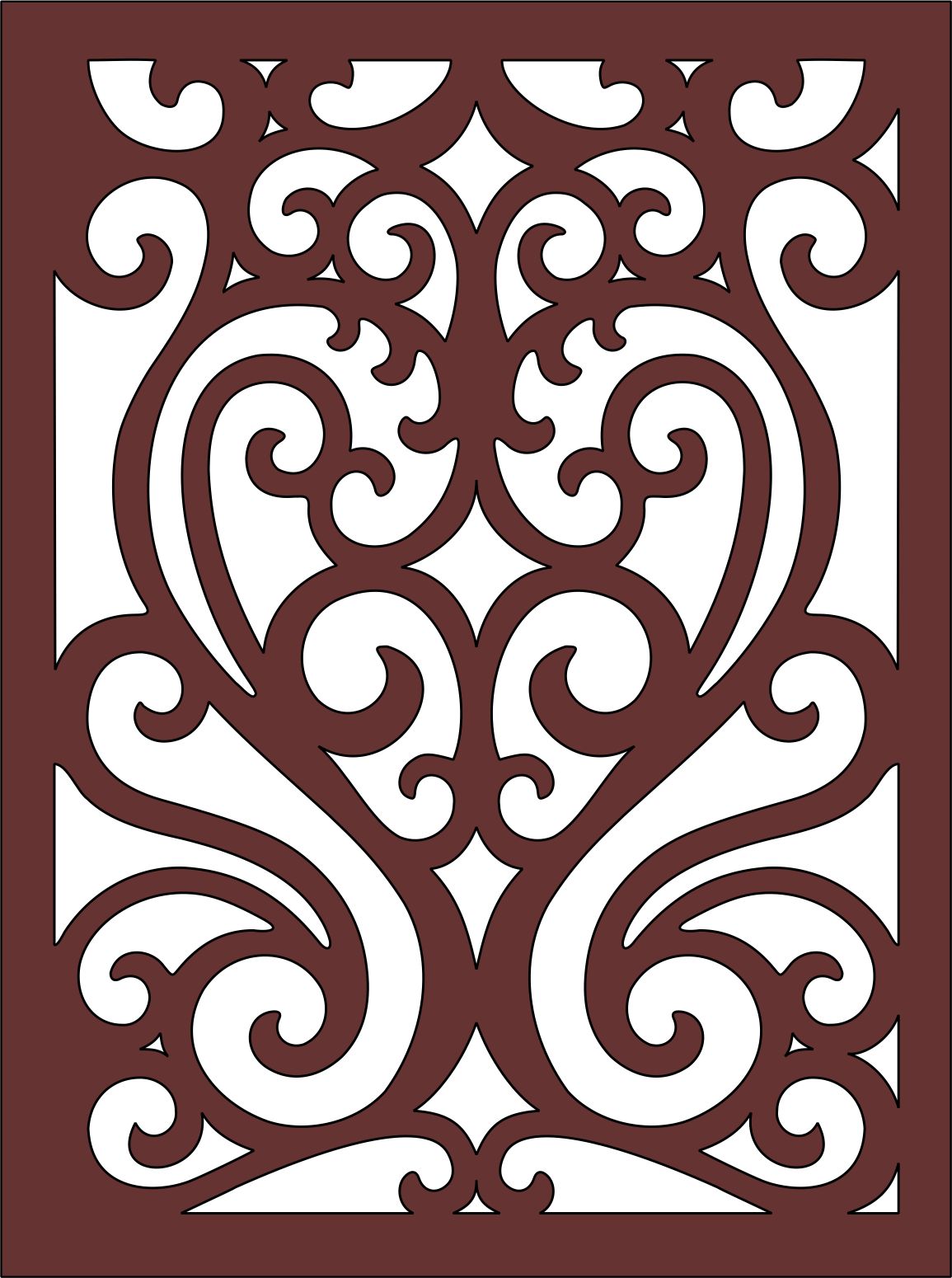 Modern Privacy Partition Indoor Panel Lattice Design For Laser Cut Free Vector File