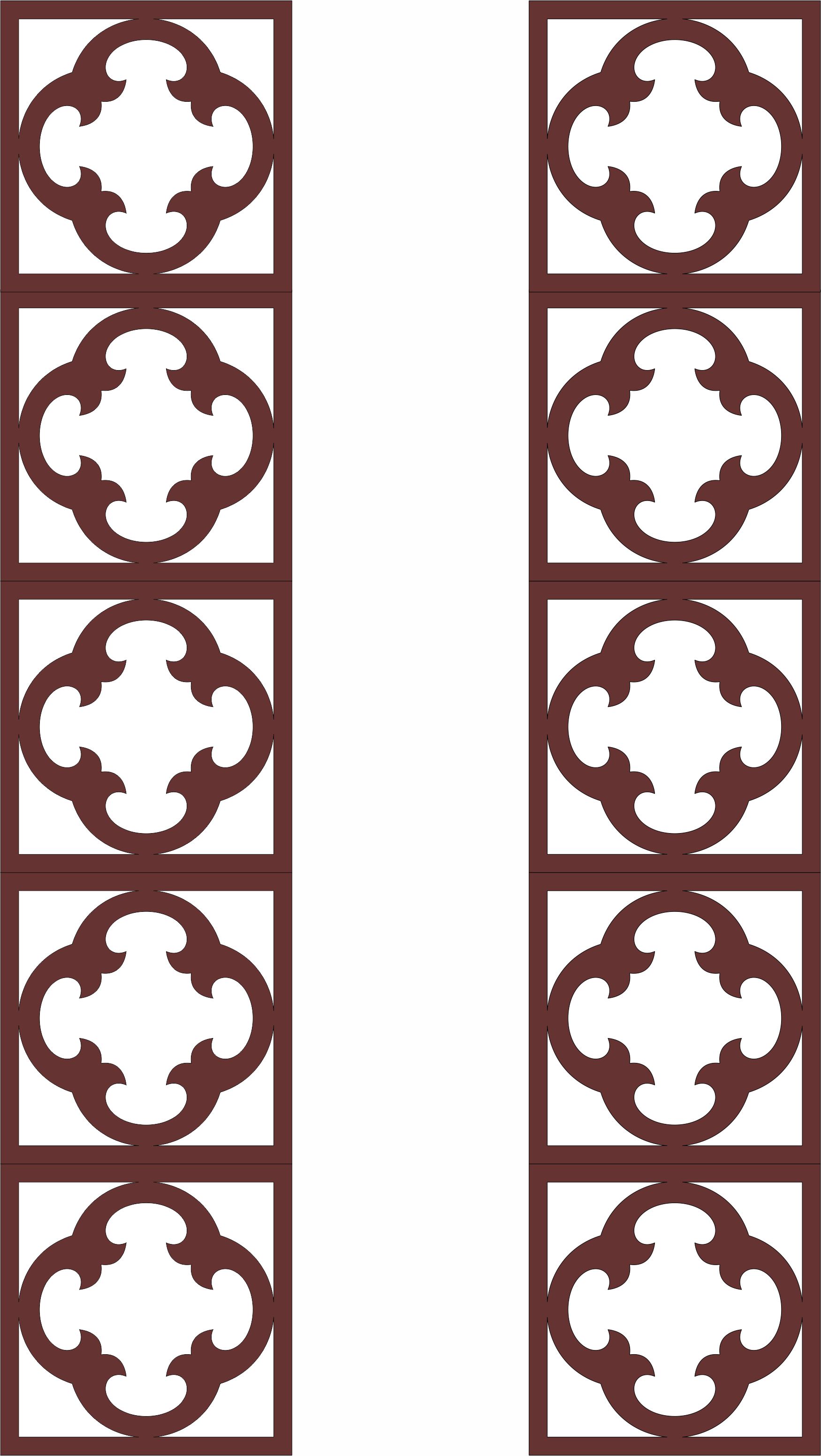 Modern Privacy Partition Indoor Panels Jali Room Divider Seamless Design Pattern Free DXF File