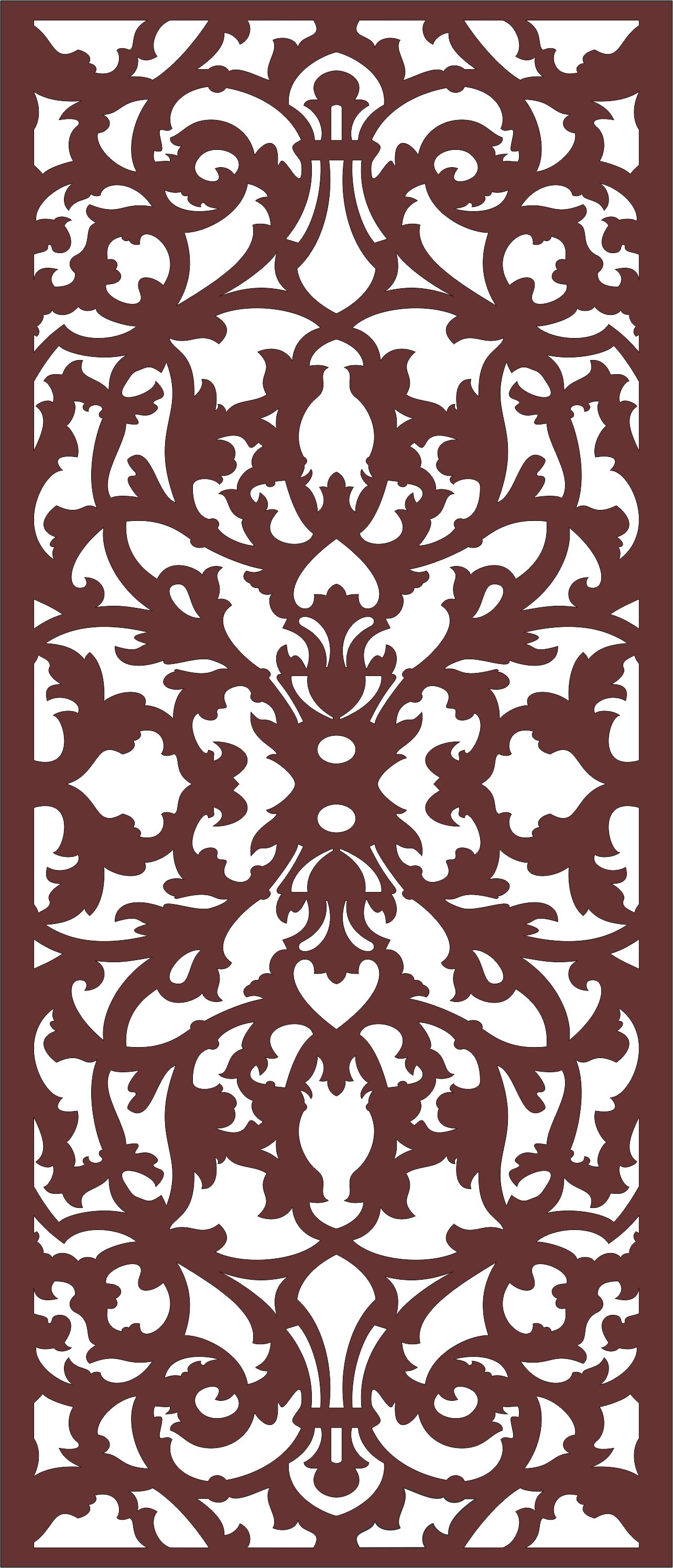 Modern Privacy Partition Panel Room Divider Pattern For Laser Cutting Free DXF File