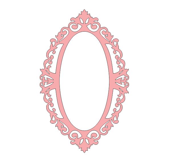 Monogram Frame Mirror 2 Free DXF File