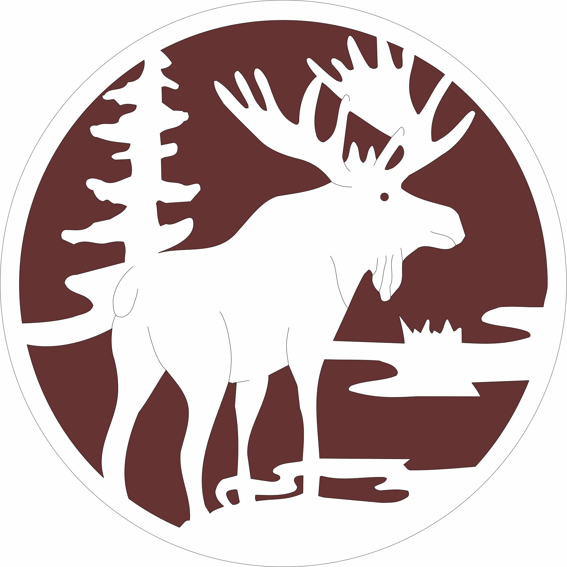 Moose Circular Design Pattern For Laser Cutting Free DXF File