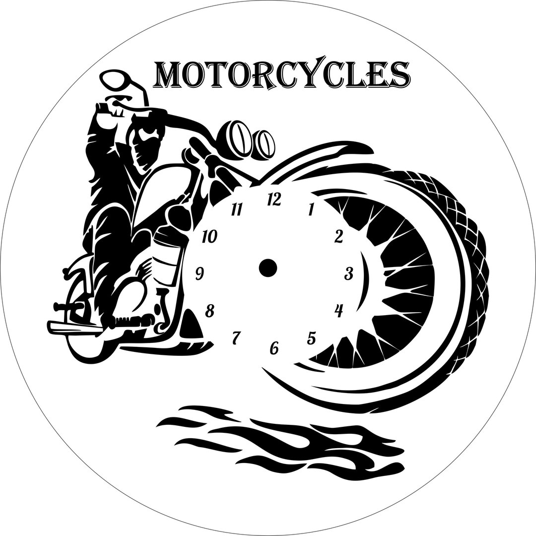 Motorcycle Clock Free DXF File