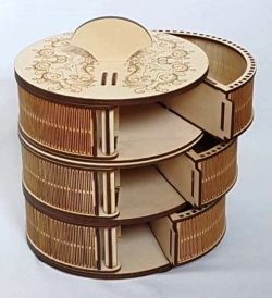 Multi Compartment Box For Laser Cut Cnc Free DXF File
