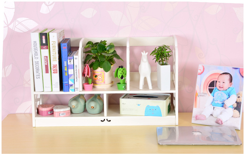 Multifunction Desktop Storage Rack Bookcase Shelf Free DXF File