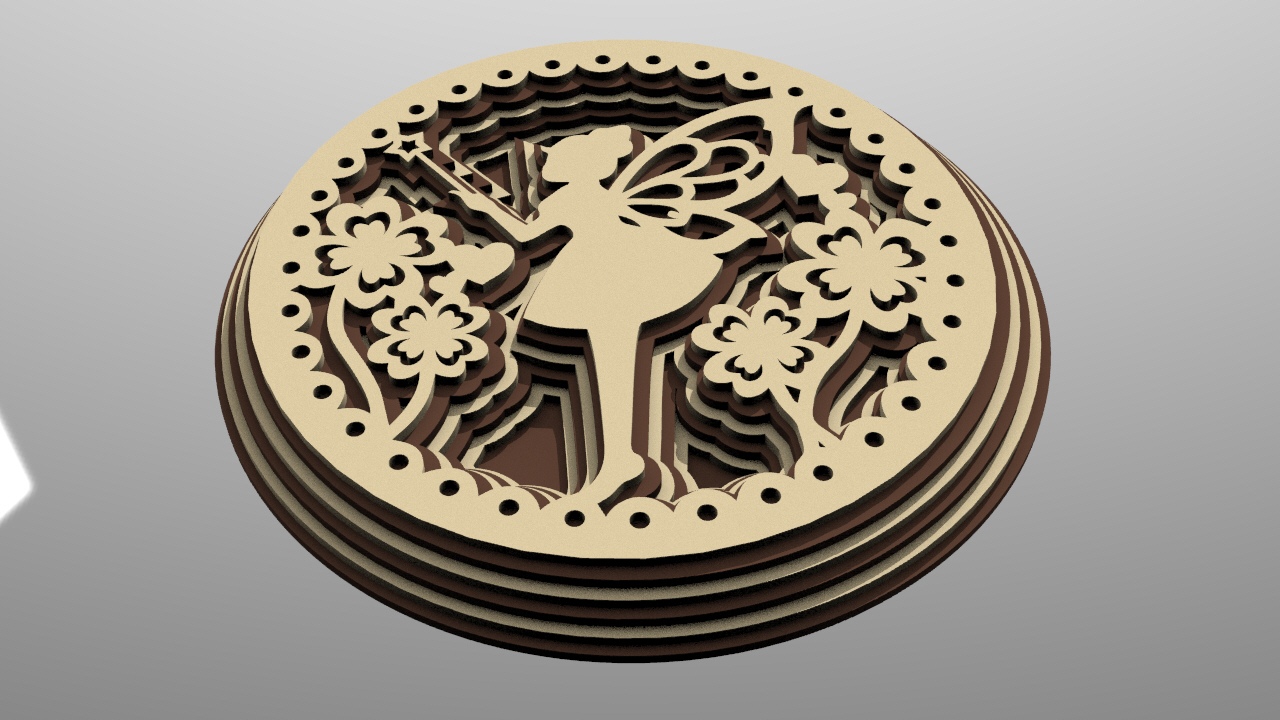 Multilayer Fairy Ornament Free Vector File