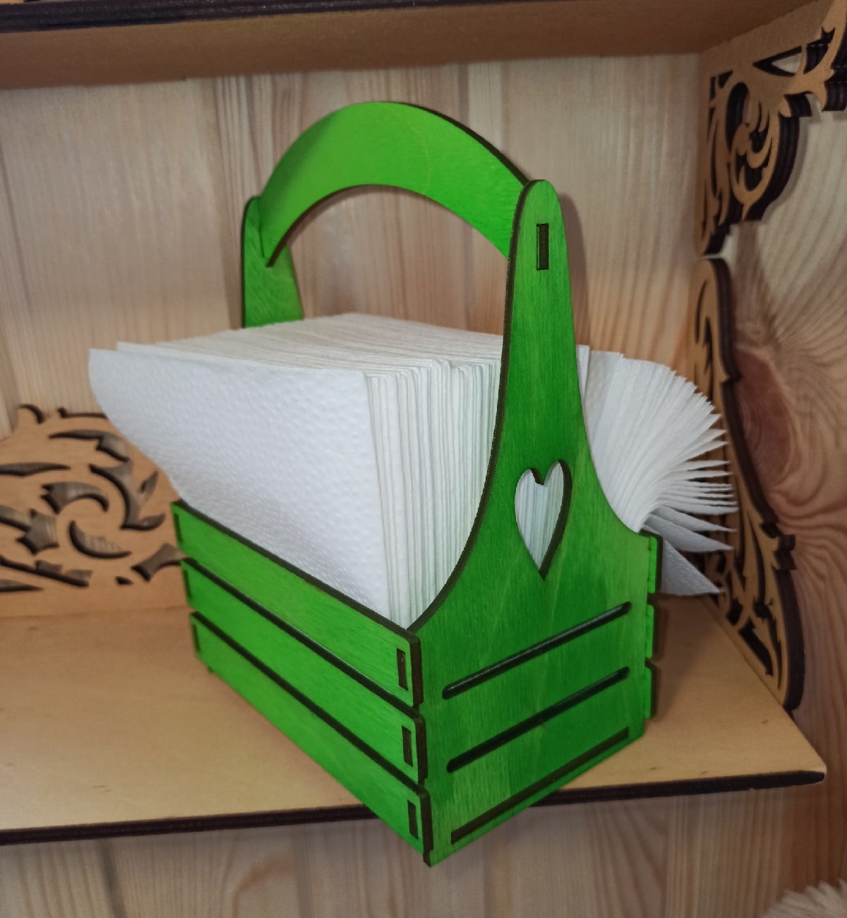 Napkin Holder Basket For Laser Cut Free Vector File