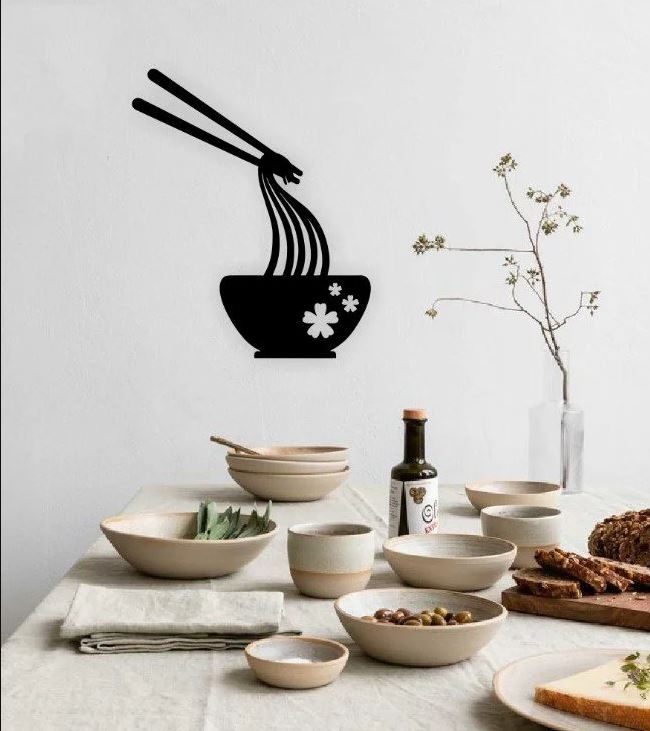 Noodle Food Wall Decor Free DXF File