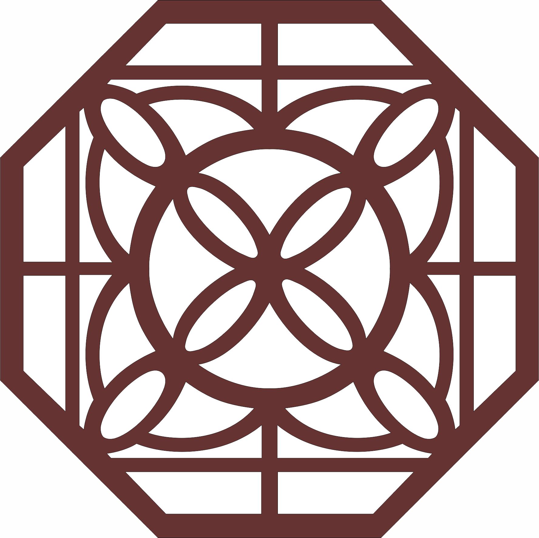 Octagonal Divider Seamless Jali Pattern Design For Laser Cutting Free DXF File