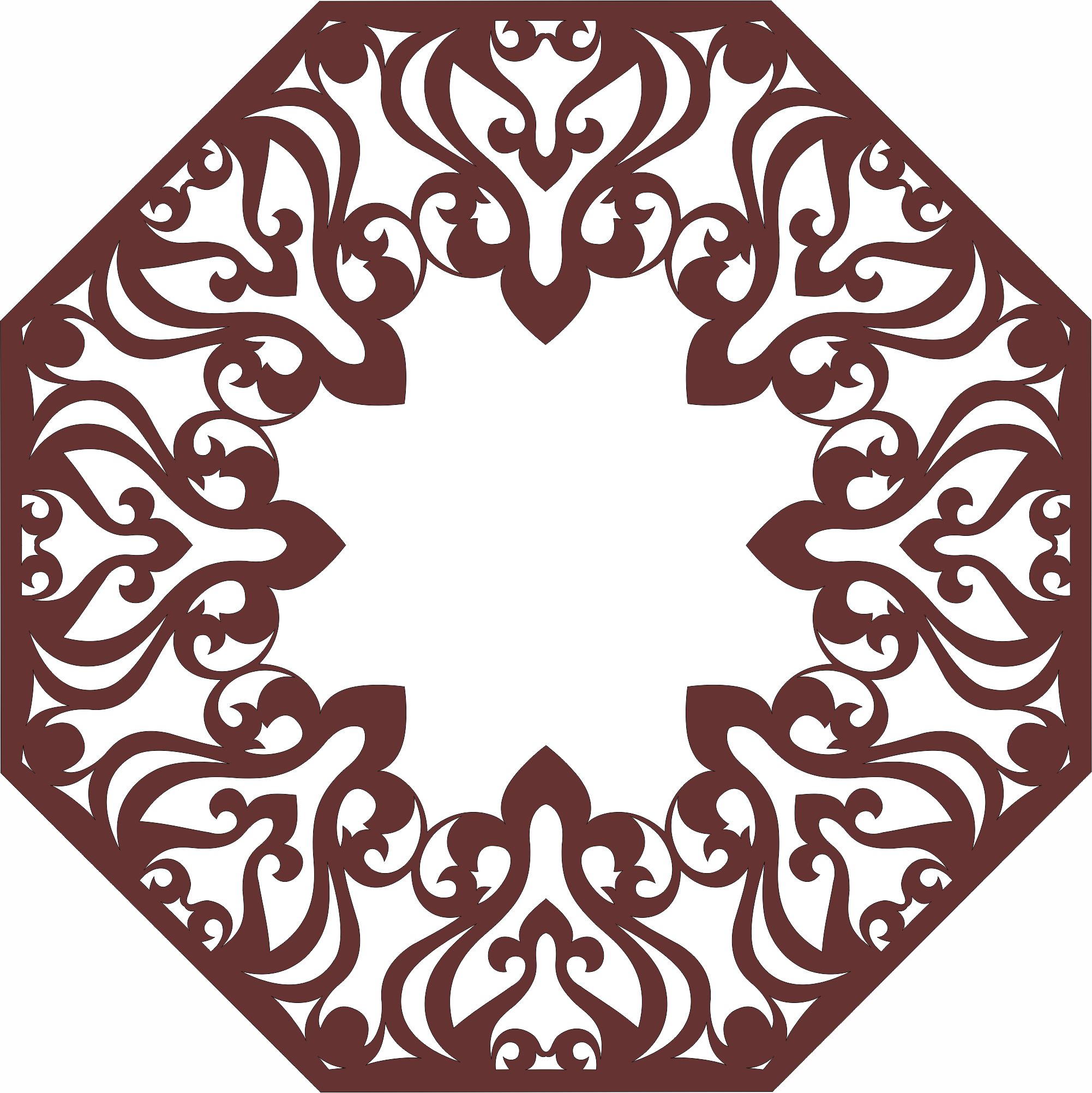 Octagonal Living Room Seamless Lattice Pattern For Laser Cut Free Vector File