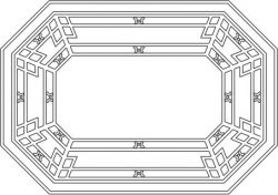 Octagonal Wooden Desk Pattern For Laser Cut Cnc Free DXF File