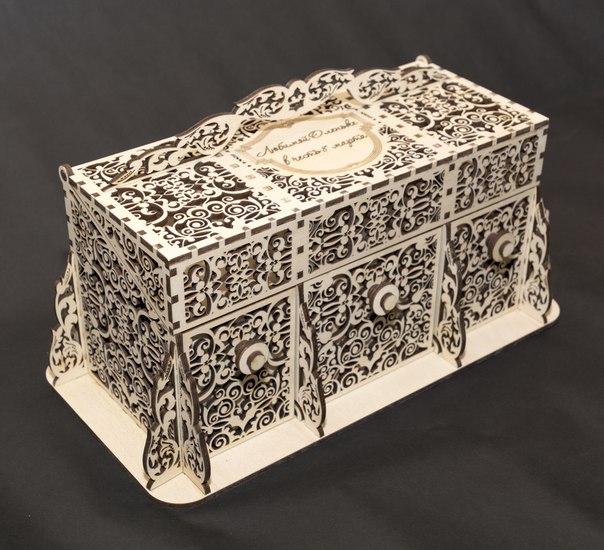 Openwork Perfume Box Layout For Laser Cut Free DXF File
