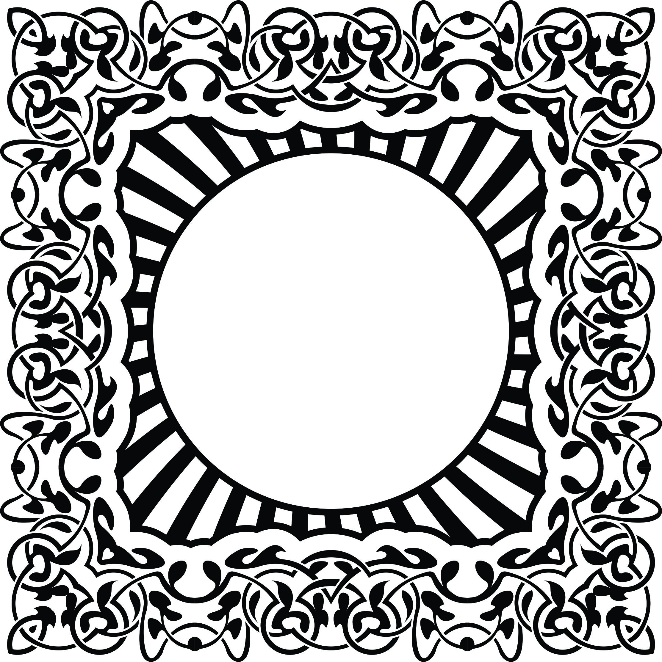 Ornament Floral Stencil Seamless Pattern Free DXF File