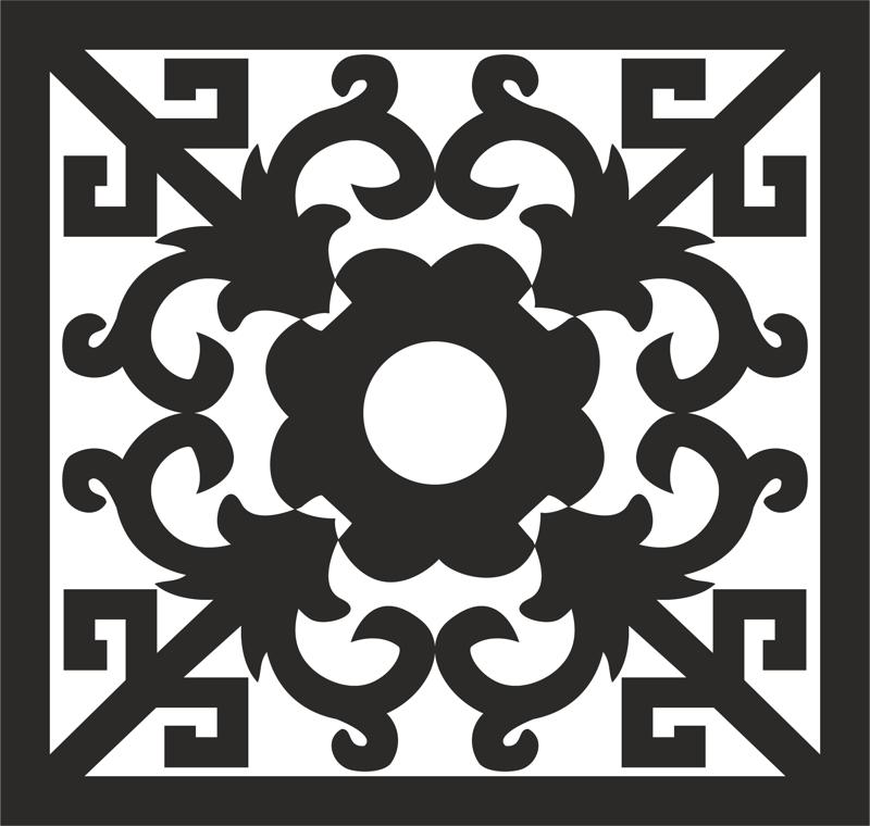 Ornamental Pattern Design Free DXF File