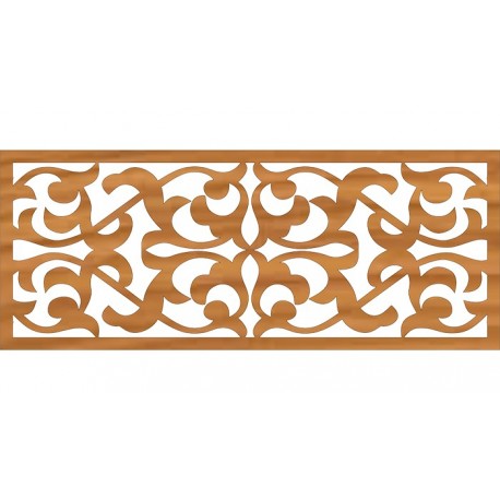 Ornamental Steel Fence Pattern Wall Design Free DXF File