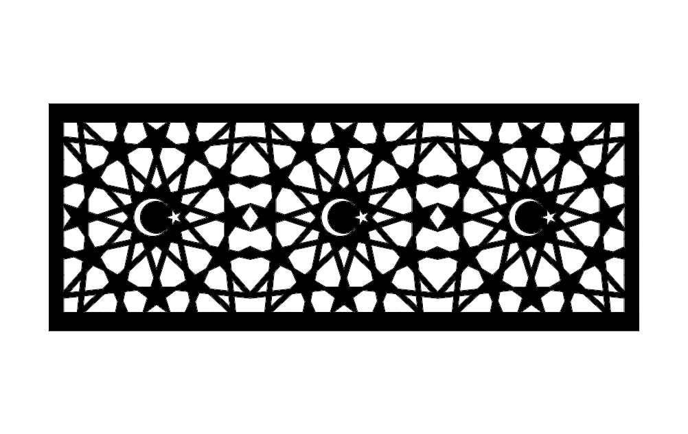 Osmanl Seperator Pattern Free DXF File