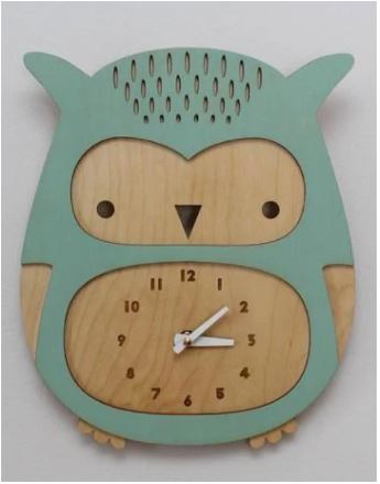 Owl Clock For Wall Decor Layout Free Vector File