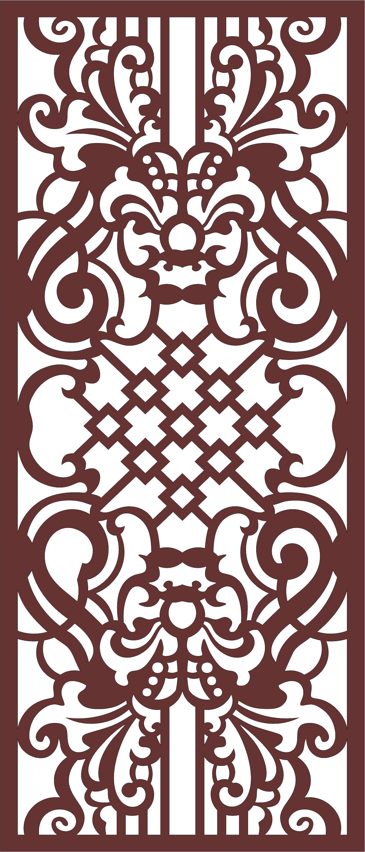 Panel Screen Room Divider Pattern For Laser Cutting Free DXF File