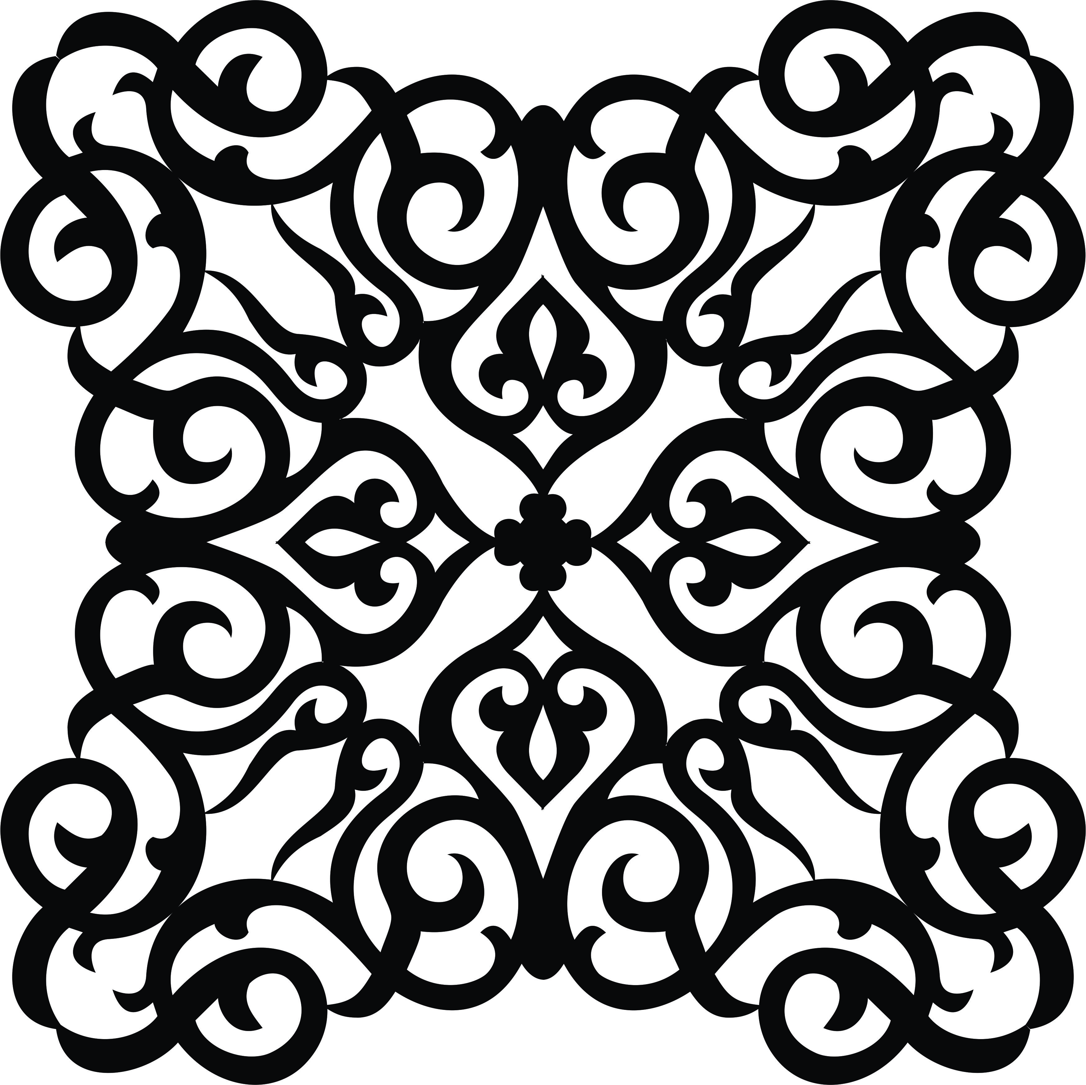 Panels Floral Lattice Stencil Room Divider Free DXF File