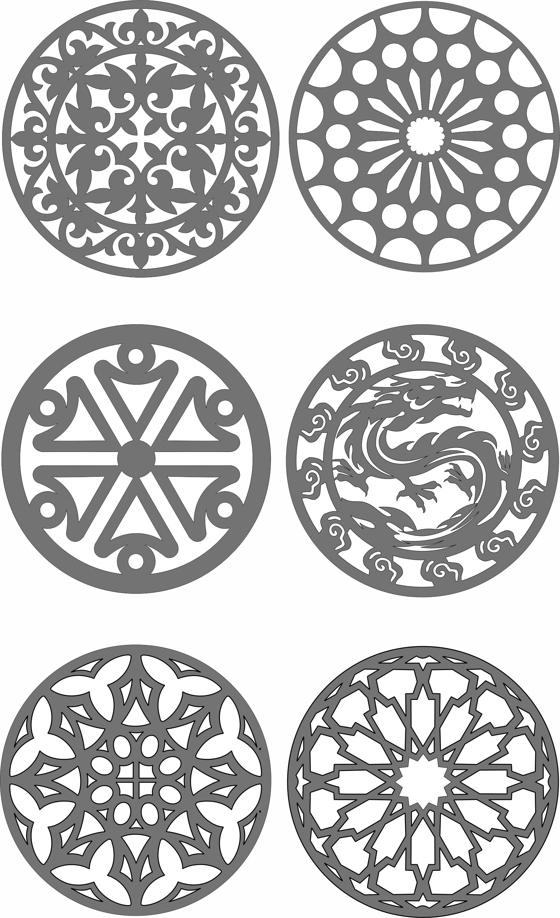 Partition Indoor Panel Room Divider Seamless Grill Set For Laser Cutting Free DXF File