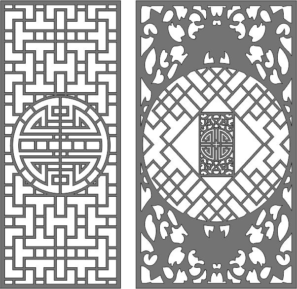 Partition Indoor Screen Room Divider Patterns For Laser Cutting Free DXF File