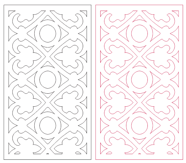 Partition Screen Carved Pattern Free DXF File